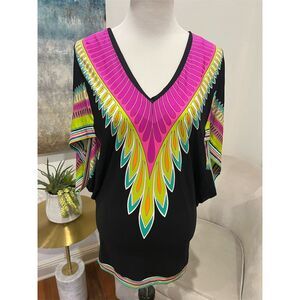 Trina Turk Women's Multicolor Tunic Dress Swim Coverup Petites